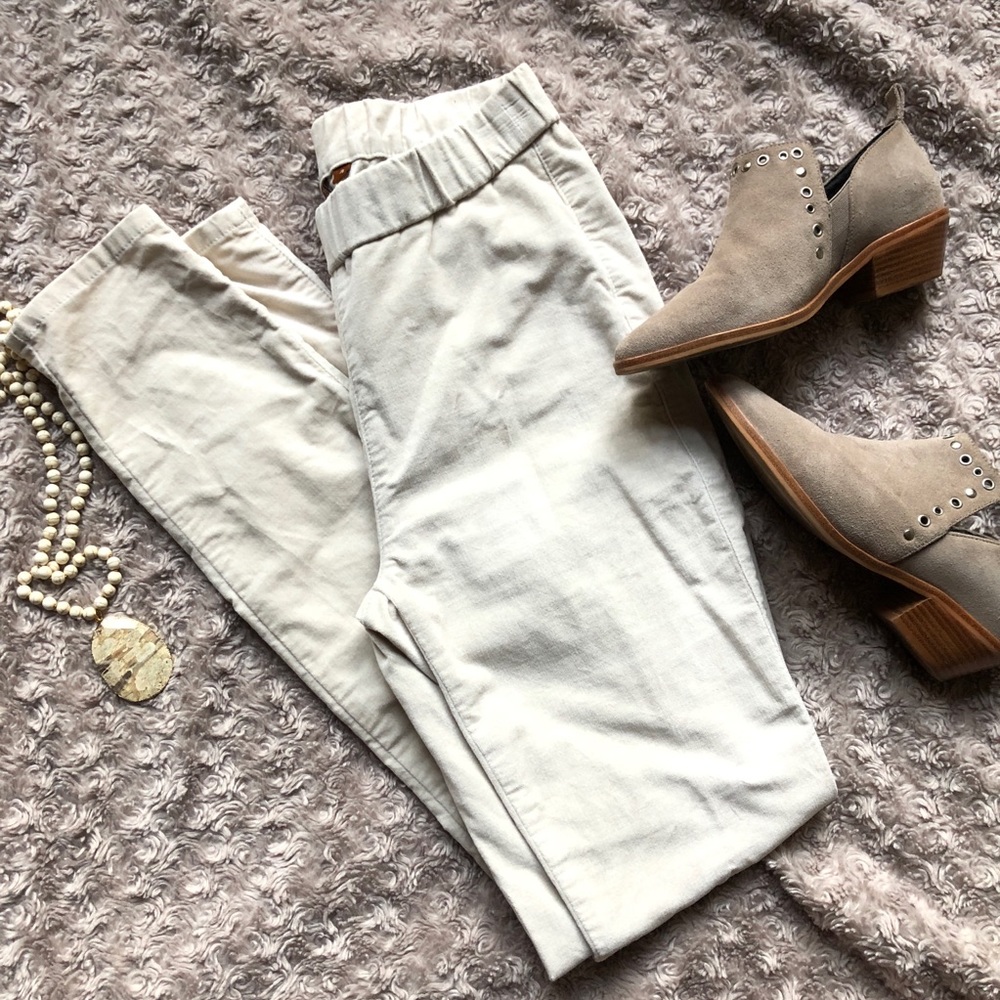 Miraclebody winter white corduroy leggings sz 4